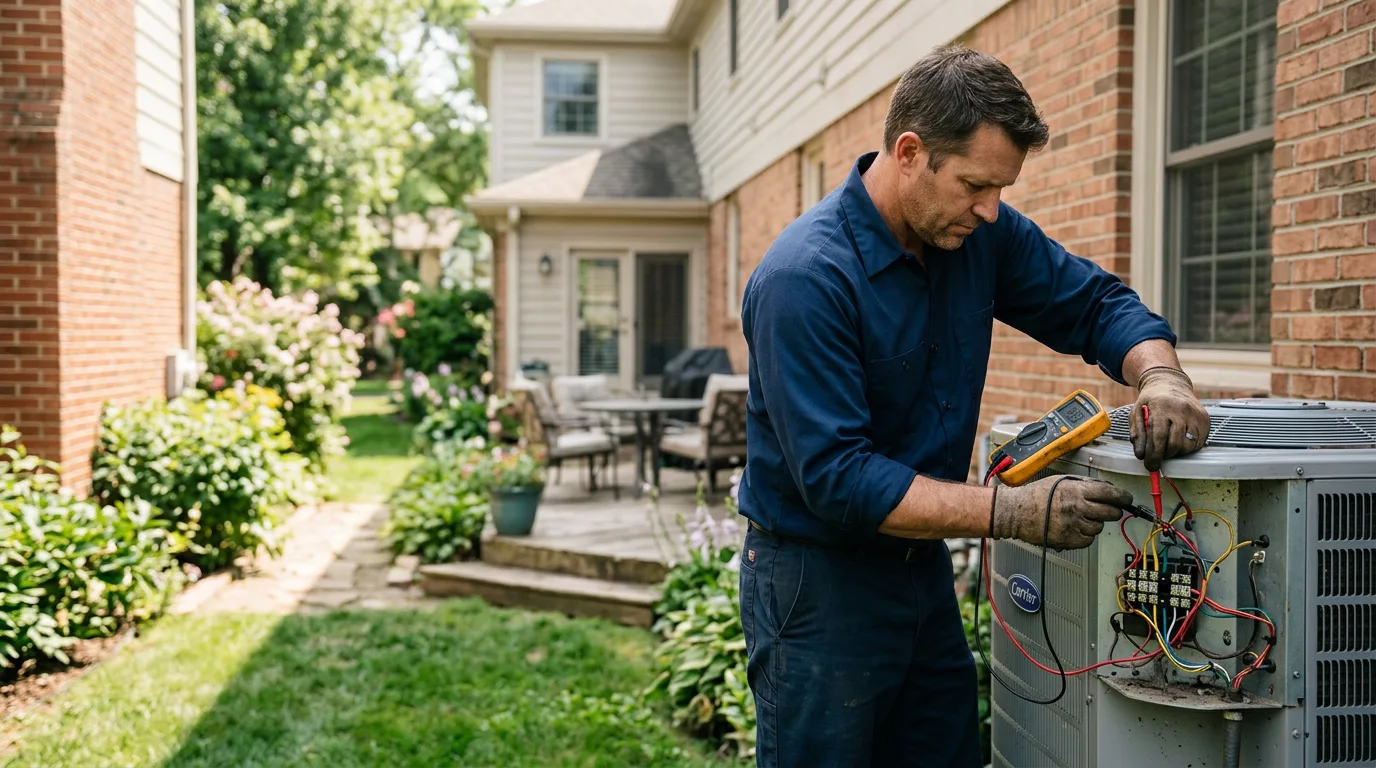 HVAC technician working near Harrodsburg, KY